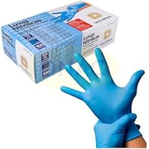 LUVA NITRÍLICA SEM PÓ - 100 UNIDADES