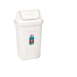 LIXEIRA 10 LITROS BASCULANTE/TAMPA FLEXÍVEL SANREMO SUPER RESISTENTE