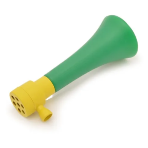 CORNETA VERDE E AMARELA 19 CM