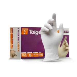 LUVA LATEX COM PÓ - 100 UNIDADES - TALGE
