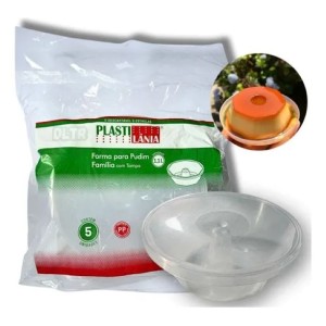 FORMA PARA PUDIM 1,1 L – TAMANHO MÉDIO – C/ 5 UNIDADES