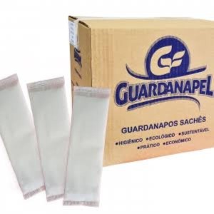 CAIXA GUARDANAPOS EM SACHÊS 30X15 CM CONTÉM TOTAL DE 1.000 UNIDADES, DISTRIBUÍDAS EM 500 SACHÊS 2 GUARDANAPOS CADA