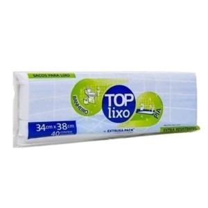 SACO DE LIXO BRANCO PARA PIA OU CONSULTÓRIO, MEDINDO 34X38 CM