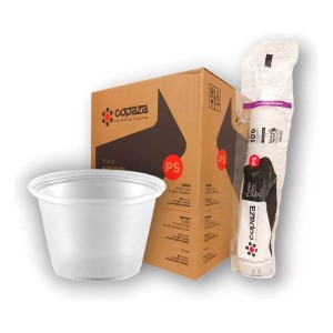 CAIXA POTE 100 ML TRANSPARENTE C/2500 UNIDADES (25X100) COPAZA