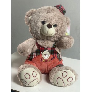 PELUCIA URSO COM MACACÃO ATL7364-32 PEQUENO